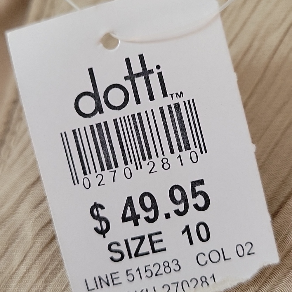 Dotti Light Beige Tie-Front Tank Top - Picture 3 of 3
